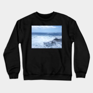 Blue Ocean Waves Crewneck Sweatshirt